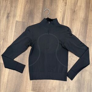 Lululemon Athletica Black and Gray Quarter-Zip Pullover